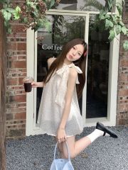 Real shot of pure lust trendy halter neck suspender versatile off-shoulder sleeveless top for women