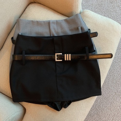 Real shot Korean version of the internet celebrity spicy girl small waist high waist temperament half skirt buttocks suit skirt 