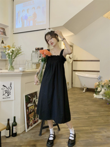 Real shot French style suspender dress
