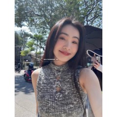 IN choose u笑笑家2024早春款新中式立領花朵無袖修身針織背心女