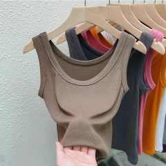 春秋內搭法式白色背心女泰式小眾上衣夏季辣妹穿搭外穿美式小背心