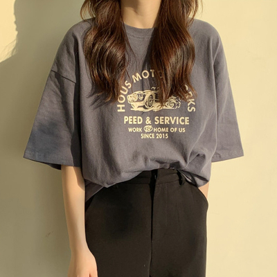 官方圖T恤女夏韓版潮原宿BF學生寬鬆百搭半袖上衣服