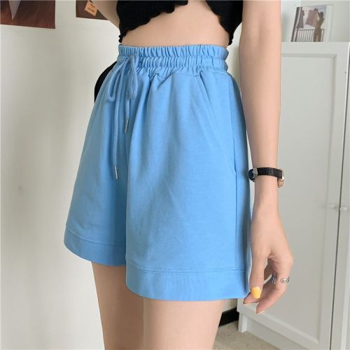 -Real shot of 2024 summer new loose casual slimming wide-leg shorts for women