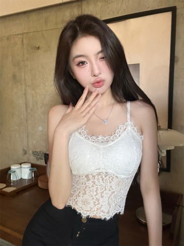 Actual shot~ Lace suspender pure desire elastic loose vest spring and summer new tube top