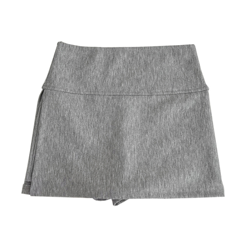 Hot girl slit skirt women's summer high-waisted tight skirt small sexy irregular hip-covering sports skirt