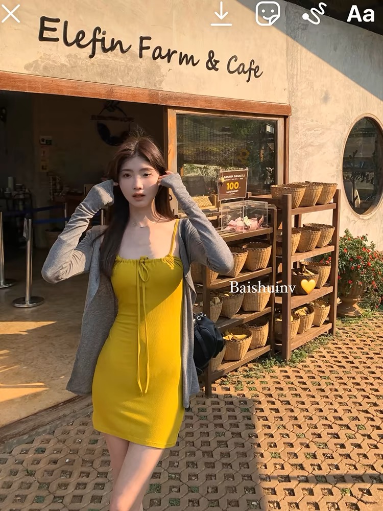 白水女夏日可麗露~露思顯白少女吊帶裙3/20 AM10:00限時9折