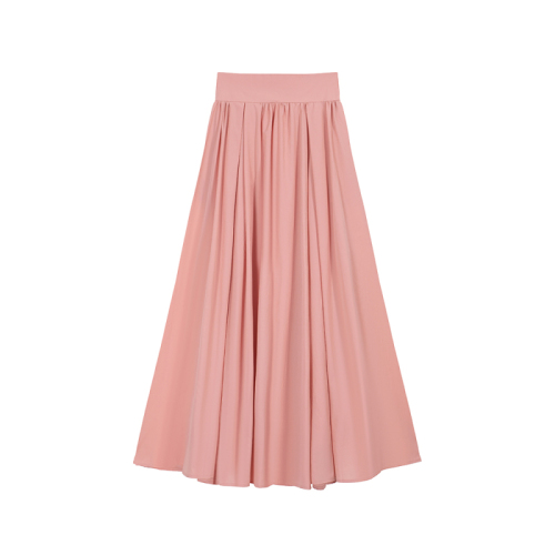 Actual shot of 2024 spring new style pink heavy industry large swing skirt for women high waist long skirt floor mopping umbrella skirt