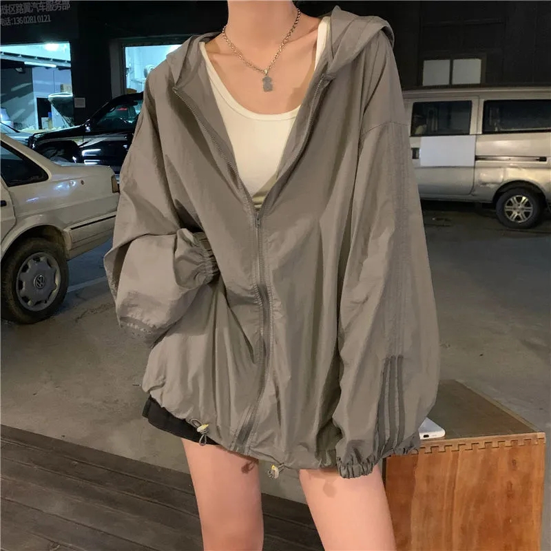 2024新款夏季防曬服女日系工裝潮防紫外輕薄皮膚衣戶外透氣外套潮
