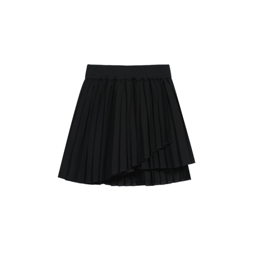 Actual shot of 2024 new summer clothes, beautiful legs, anti-exposure, bias-cut pleated skirt, skirt for women, slim A-line culottes, short skirt