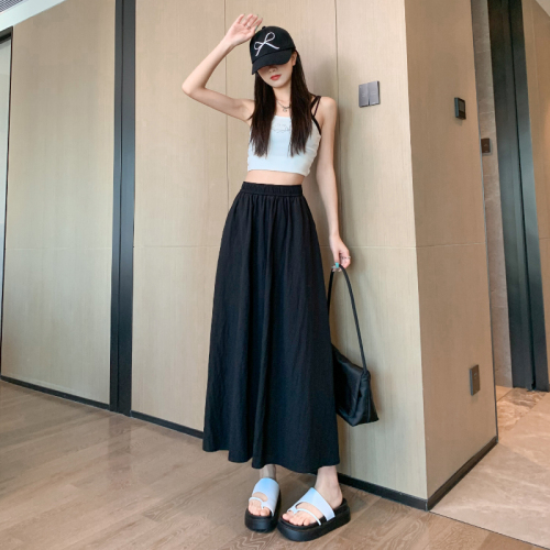 Real shot Yamamoto culottes for women spring and autumn 2024 new high-waisted a-line half-length skirt pleated umbrella skirt summer