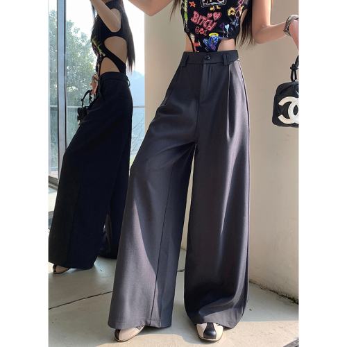 Actual shot! 2024 New Loose Suit Pants Casual Pants Women’s Wide Leg Pants High Waist Drape Floor-Mopping Pants