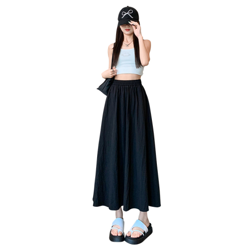 Real shot Yamamoto culottes for women spring and autumn 2024 new high-waisted a-line half-length skirt pleated umbrella skirt summer