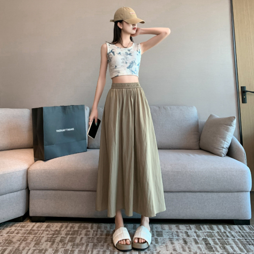 Real shot Yamamoto culottes for women spring and autumn 2024 new high-waisted a-line half-length skirt pleated umbrella skirt summer