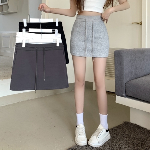 Actual shoot 100% cotton Huacain 310g with lining 2024 summer dress skirt for women slimming fit