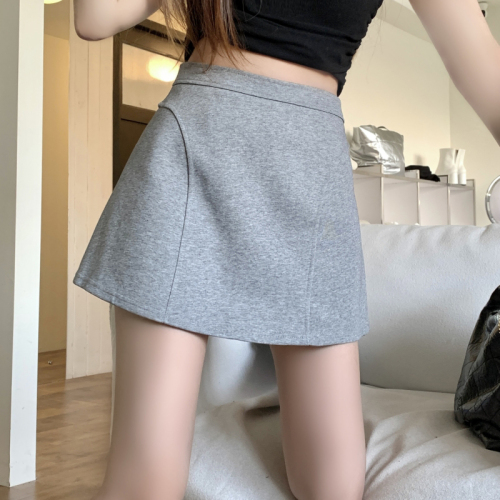 Actual shot of pure cotton Chinese cotton 310g with lining 2024 summer skirt women's zipper skirt
