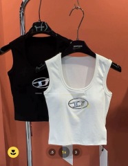 高品質純棉設計感胸墊背心女夏季韓版辣妹內搭打底衫