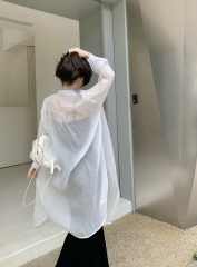 Actual shot ~ 2024 summer new style French style gentle and sweet seaside vacation sun protection long shirt