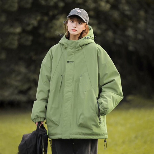 Outdoor mountaineering windproof and waterproof American outdoor hooded loose couple jacket high-end all-match jacket