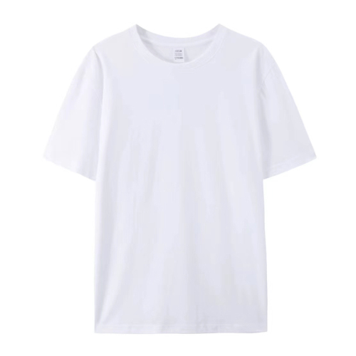 200g back collar 100% cotton pure cotton short-sleeved T-shirt top threaded collar short-sleeved T-shirt