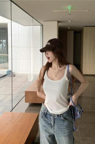 Actual shot~Spring and summer new style~Camisole top for women with slim-fitting and beautiful back underwear, bottoming top that can be worn outside