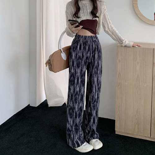 High-waisted wide-leg pants for women, trendy and versatile loose casual pants