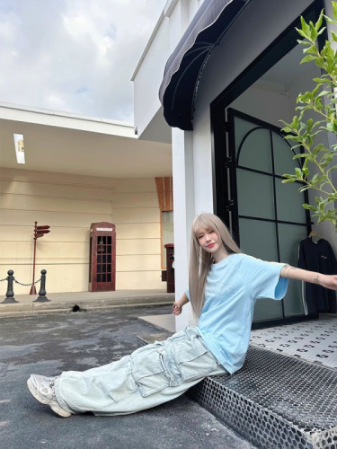 Hot diamond pure cotton 200g combed tight short-sleeved t-shirt for women