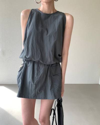 Korean chic fashionable summer lazy style solid color suit