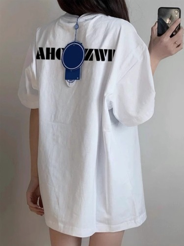 纯棉短袖T恤女bm潮牌设计感韩版原宿风休闲打底衫上衣字母印花T恤