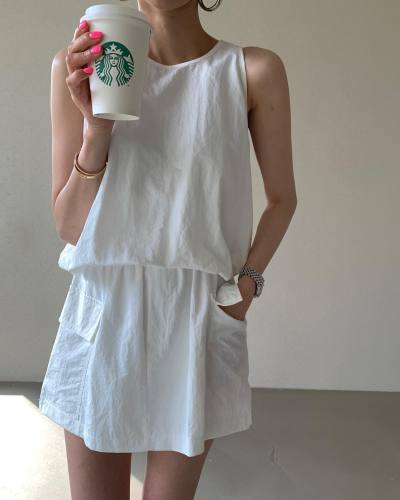Korean chic fashionable summer lazy style solid color suit