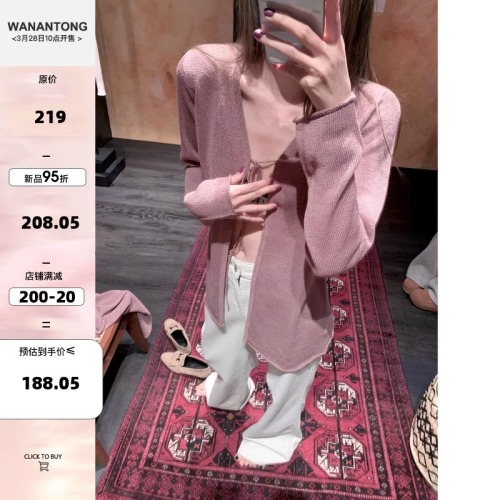 WANANTONG怕热女生必buy 极简腔调超显瘦仿亚麻开衫3/28 10