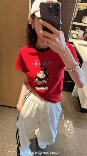 M.TWO Korean cartoon print short-sleeved T-shirt bottoming shirt for women 24 summer versatile short-sleeved tops