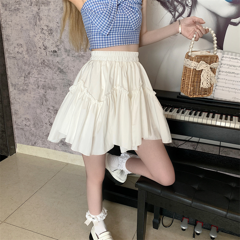 Real shot, real price, versatile skirt, irregular fungus hem, puffy skirt