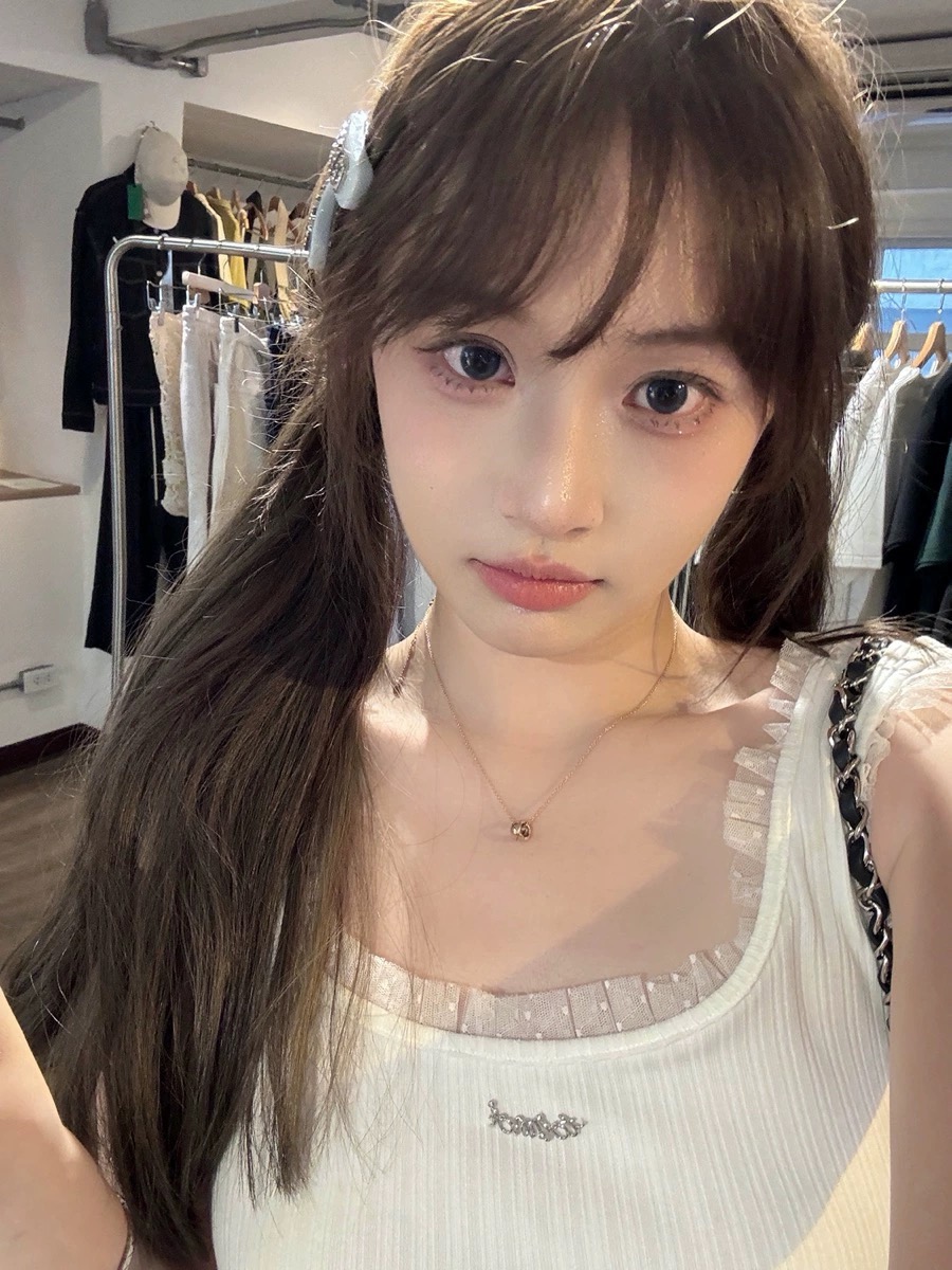 CUTEioi 必buy少女感波點花邊內搭坑條背心