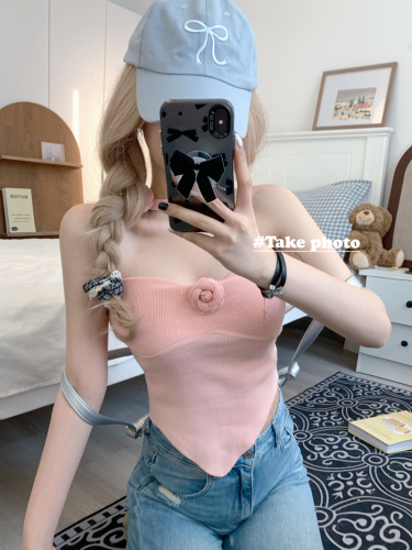 Actual shot of the new sexy halter neck tube top camisole for women, short slim fit pure lust top with built-in breast pads