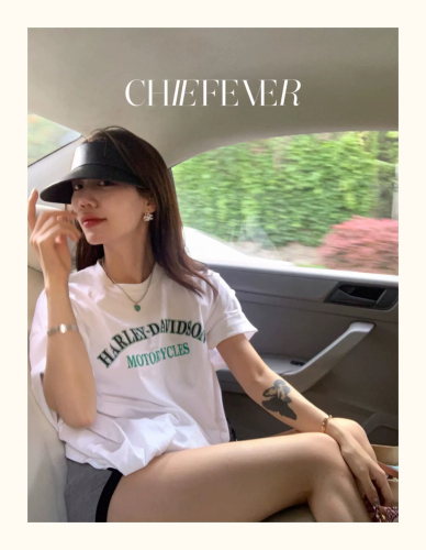 Korean chic summer new round neck letter loose and versatile short-sleeved T-shirt tops for women