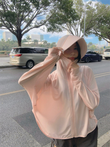 1011 real shot ~ Large size cloak, anti-UV, summer driving and riding sun protection clothing, blouse, thin, breathable, large brim