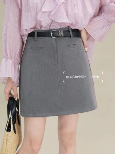 PPHOME homemade~A-line suit skirt, summer classic versatile suit skirt, high-waisted slim skirt, short skirt