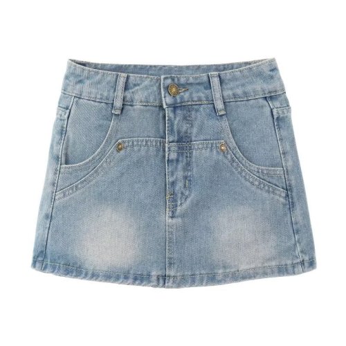 American retro washed high-waist denim skirt for women summer new hot girl culottes skirt hip-covering short skirt