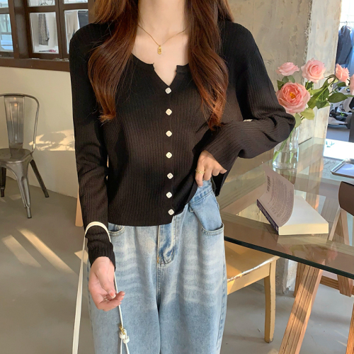 Real shot, real price, spring and summer Korean version, versatile temperament, ice silk knitted cardigan, slim long-sleeved jacket for women