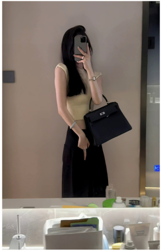韩式时尚性感辣妹短款上衣女2024夏季新款小众设计感露腰修身背心