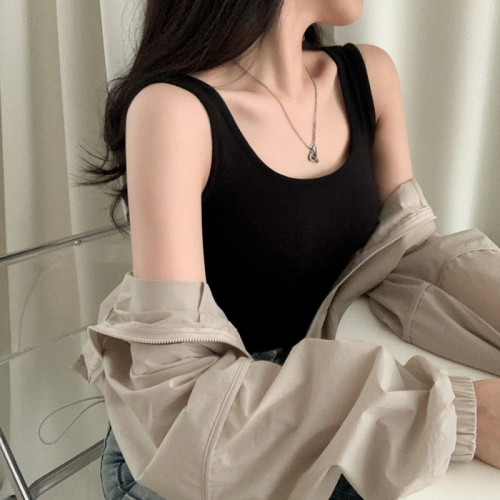 Real price Korean chic versatile inner bottoming beautiful suspender chest pad outer wear suspender top for women