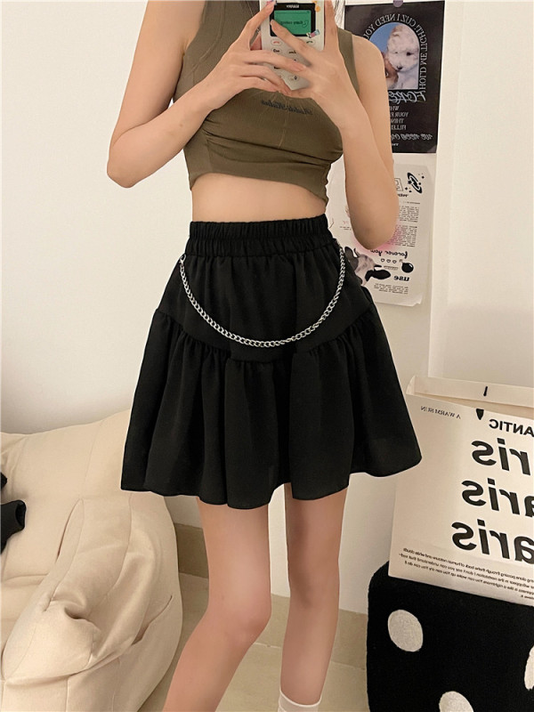 Real shot and real price Ballet cake sweet and spicy skirt for women anti-exposure base chain personalized design short skirt