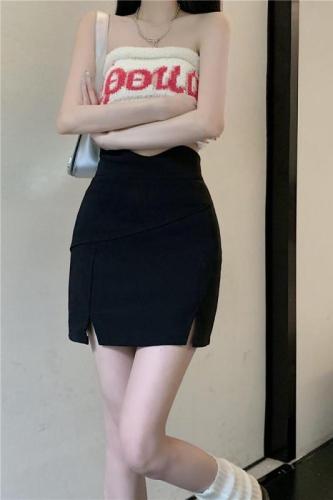 Real shot and real price black hot girl skirt female new skirt short skirt tight sexy high waist slim hip culottes