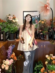 Pure desire, sweet girly style tube top, small suspender tube top, design, versatile and trendy summer 2024 new top for women