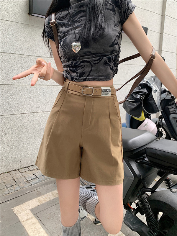 Real photos and real prices, fashionable and casual design, high-waisted stretch cotton shorts, loose a-line overalls for small people