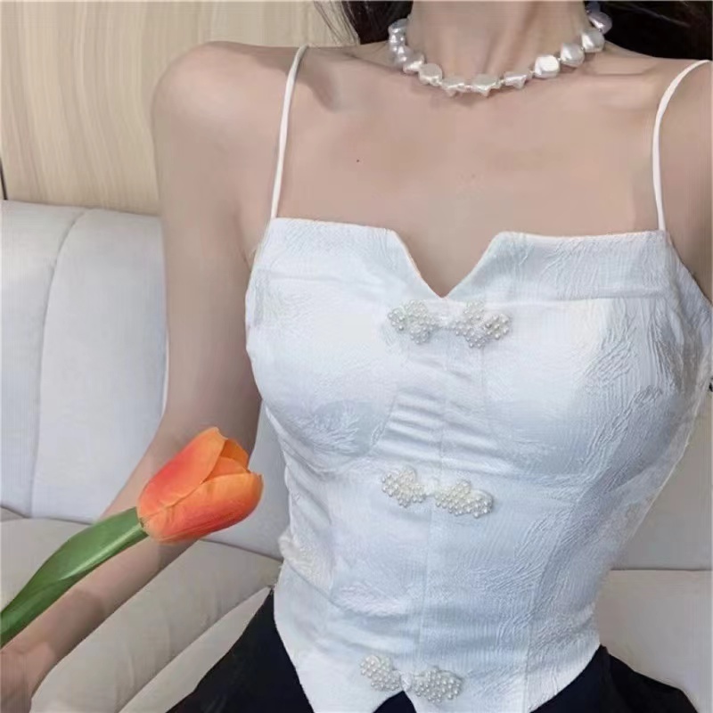 National trend Chinese style cheongsam camisole women's outer wear summer inner wear sexy top for hot girls pure lust style