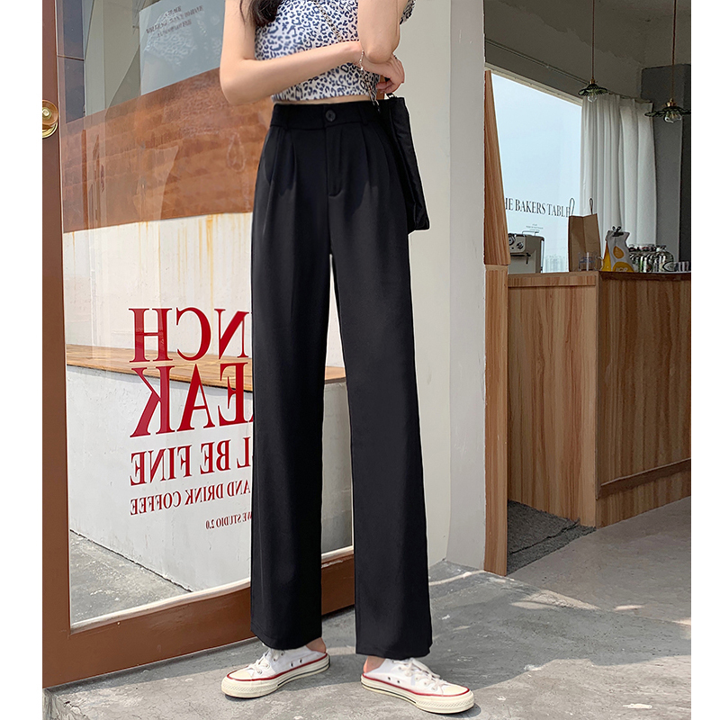 Real shot! 2024 New Summer Casual Pants Suit Pants Women's Straight High Waist Slim Loose Pants