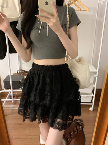 Real shot ~ Heavy Industry Pure Desire Lace High Waisted Half-length Puffy Skirt