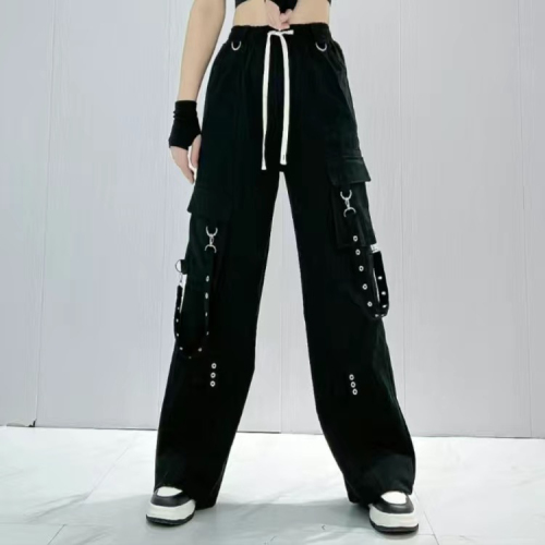 American overalls for women in spring and autumn thin high-waisted loose slimming hip-hop style sweatpants