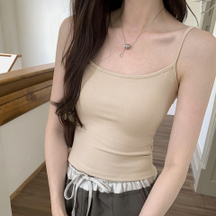 Real photos of sexy camisole for women summer 2024 new style small slim hotties wearing short tops inside